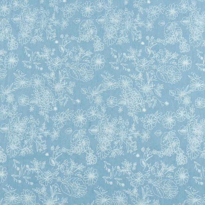 Printed Denim - AMANDA - 003 - Light Blue