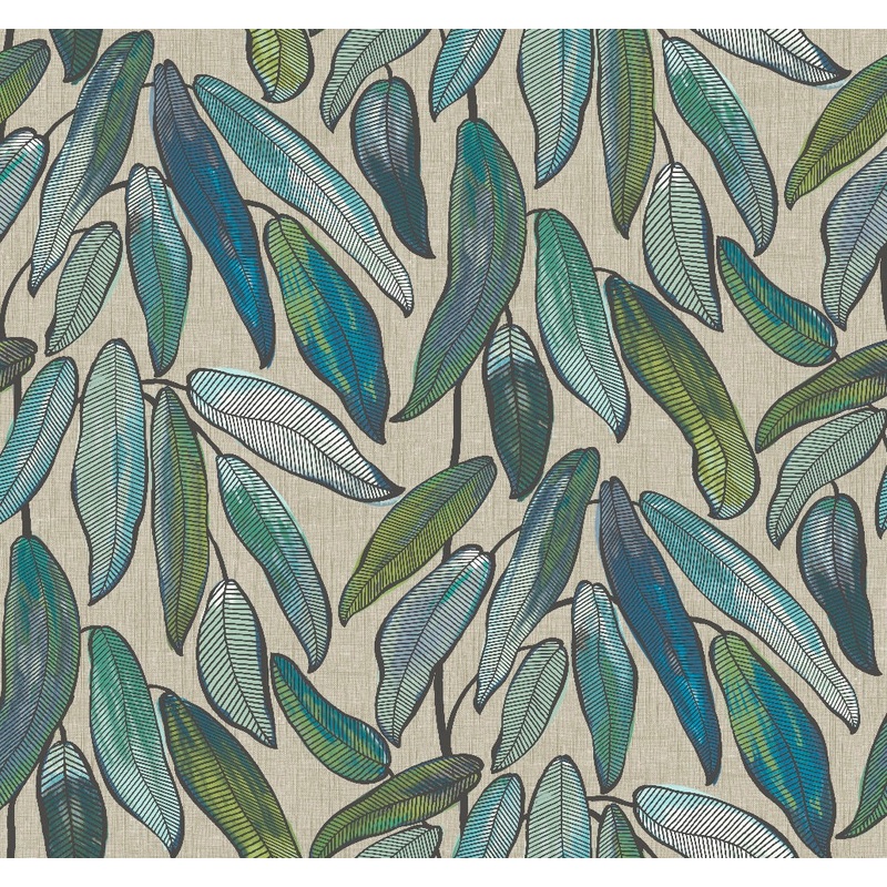 Edinburgh Weavers Tropical Leaf Linen